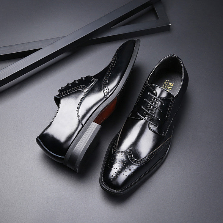 Carved Leather Formal Shoes for Men